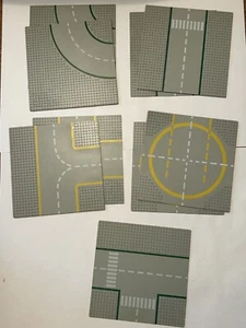 Lot of 9 Vintage LEGO 10”x10” City Street Road Landing Pad Base Plates - Picture 1 of 19