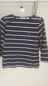 Women's Ashworth Golf Shirt Black with White Stripes Sz. Med. - Picture 1 of 4