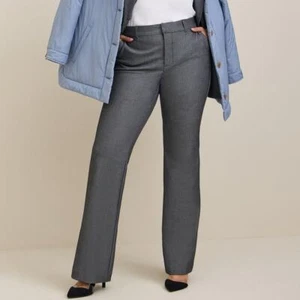 Pantalón Torrid Nuevo Con Etiquetas Confort Flex Cintura Bota Estudio Luxe Pantalón de tiro alto Gris Talla 18 - Imagen 1 de 12