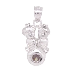 Gemini Zodiac Jewelry Silver Constellation Alexandrite Color Birthstone  - Picture 1 of 4