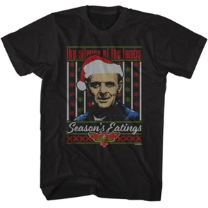 Silence Of The Lambs Hannibal Lecter Christmas Season's Eatings Men's T Shirt - Picture 1 of 3