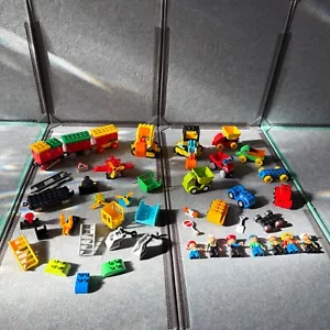 LEGO DUPLO Vehicles Construction Trucks Excavators Trains Airplane Figures Lot - Picture 1 of 10