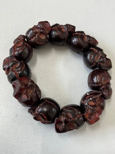 Artificially raised ox horn skull Figure statue netsuke collectable bracelet - Picture 1 of 5