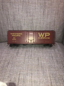 Western Pacific Brown WP 61051 O Scale 1:48 Gauge 40' Train Box Car Metal Wheels - Picture 1 of 8