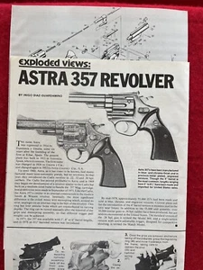 Anuncio impreso Astra 357 1979 vintage revólver vistas explotadas lista de piezas diagramas - Imagen 1 de 11