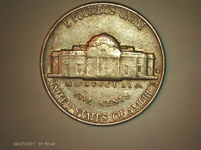 1962-D Jefferson nickel RPM DDR rare 5c - Image 1 of 4