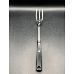 Ekco Forge Edelstahl Fleischgabel 3 Zinken Serviergabel BBQ schwarzer Griff 11,5" - Bild 1 von 6