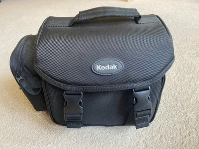 Kodak Camera Carrying Case Black Nylon Travel Bag Shoulder Strap Adjust Inserts - Image 1 of 4