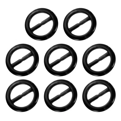 8 Piezas Clips para Camiseta, 30mm (1-3/16") Redondo Resina Bufanda Anillo Ropa, Negro Foto 1 de 4