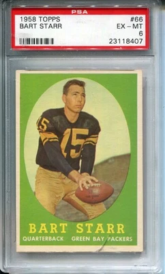 1958 Topps Bart Starr #66 PSA 6 Foto 1 de 2