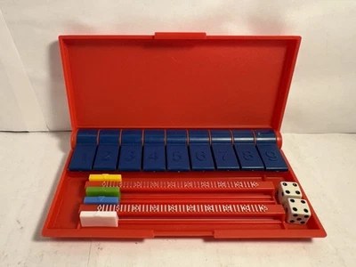 Vintage Milton Bradley Shut the Box Game Travel Edition - Image 1 of 3
