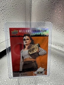 2022 Upper Deck Allure AEW Color Flow Red Orange Thunder Rosa #R-18 - Picture 1 of 6