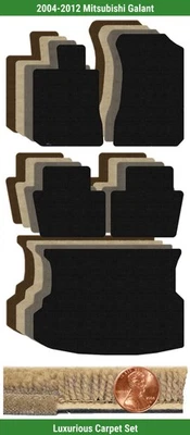 Juego de alfombrillas de lujo personalizadas para Mitsubishi Galant 2004-2012 (5 piezas) #10AV Foto 1 de 4