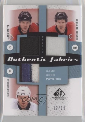 2010-11 SP Game Used Edition /15 Jason Spezza Daniel Alfredsson Triple Patch HOF - Image 1 of 2