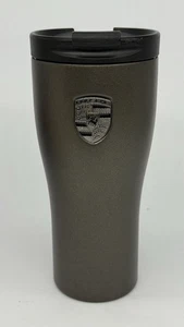 Porsche Thermal Mug Matte Gray 460ml (15.6 fl oz) Stainless Steel Travel Cup - Picture 1 of 9