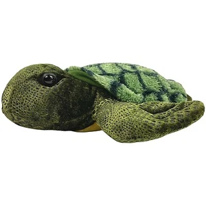 Aurora Green Sea Turtle 12" Plush Stuffed Animal Bean Bag Soft Toy Fluffy - Picture 1 of 9