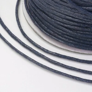 8 m Waxed Cotton Thread Cord 1.5 mm Blue Jewellery Shamballa Macrame Beading - Picture 1 of 3