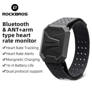 ROCKBROS Cycling Heart Rate Armband Waterproof Heart Rate Monitor Bluetooth ANT - Picture 1 of 12