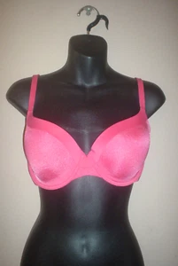 Victoria Secret Bra 36D Lined Demi Coral Underwired - Picture 1 of 2