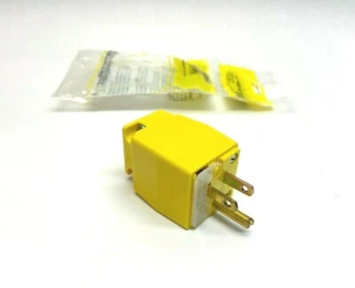 Daniel Woodhead 14F47 Safeway Fused Plug, 15A, 125V, NEMA 5-15, Yellow - Image 1 of 4