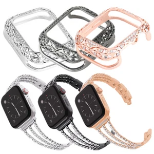 Para Apple Watch Series 1234567 38 mm-45 mm correa de diamante con correa + estuche - Imagen 1 de 15