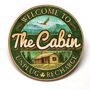 Welcome To The Cabin Fridge Magnet Vintage Style BUY 3 GET 4 FREE MIX & MATCH - Picture 1 of 2