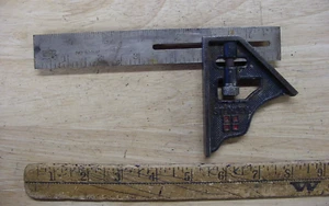 Antique Stanley Four Square Try Square 7",Pat. 1-23-17, RARE & Collectible,L@@K - Picture 1 of 9