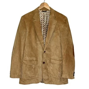 VTG 70s Men's Corduroy Sports Coat Size 43R The Sovereign Blazer Elbow Patches - Picture 1 of 10
