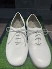 White Arcus shoes. Lace up, rubber sole , Size 39