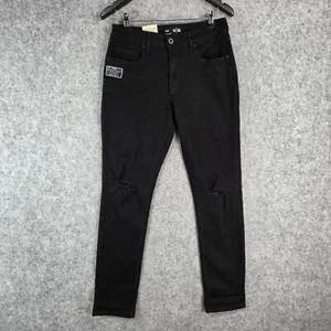 Jay Jays Jeans Mens 32 Black Slim Rip Distressed Skinny Denim NEW 11887 - Bild 1 von 16
