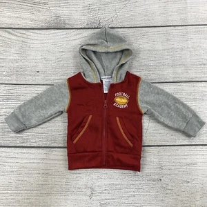 Giacca/Felpa con Cappuccio Teddy Boom Zip Up Bambino 12 Mesi Calcio Accademia Grigio/Rosso - Foto 1 di 5