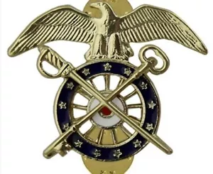 Quartermaster (QM) Branch Insignia Bright finish - Free Shipping in Cont U.S. - Picture 1 of 3