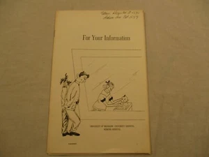 1960s U of M University of Michigan Women's Hospital Baby Care Booklet Maternity - Picture 1 of 6