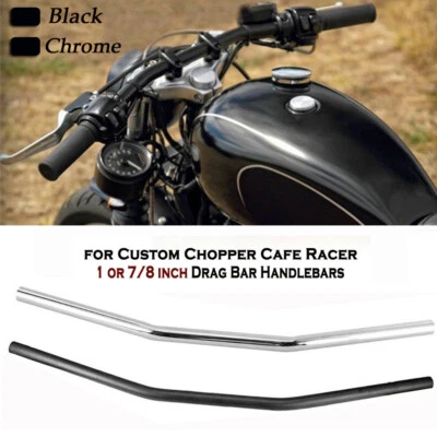 Motorcycle 1" & 7/8" Drag Bar Handlebars Z Bars For Harley Sportster 1200 Bobber - Изображение 1 из 4