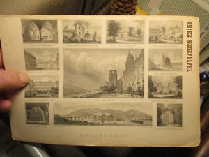 Ancienne Gravure 12 Vues d' HEIDELBERG - Imagen 1 de 6