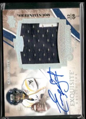 2013 Exquisite Collection #144 Geno Smith Base Set Rookie Auto J Patch SS #/20 - Image 1 of 2