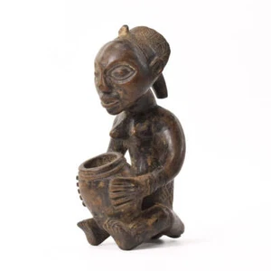 Luba Seated Female Bowl Bearer Congo - Picture 1 of 8