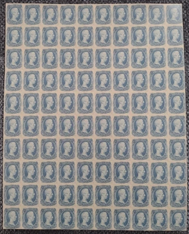 Confederate Facsimile Reproduction Full Sheet Jeff Davis Scott #9 Fantastic Item Cover