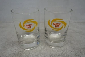 Lot Of 2 Vintage Harold’s Club Reno Nevada Glasses Souvenir Cocktail Bar - Picture 1 of 2