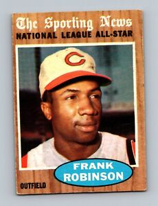 1962 Topps #396 Frank Robinson VG-VGEX Cincinnati Reds HOF Baseball Card