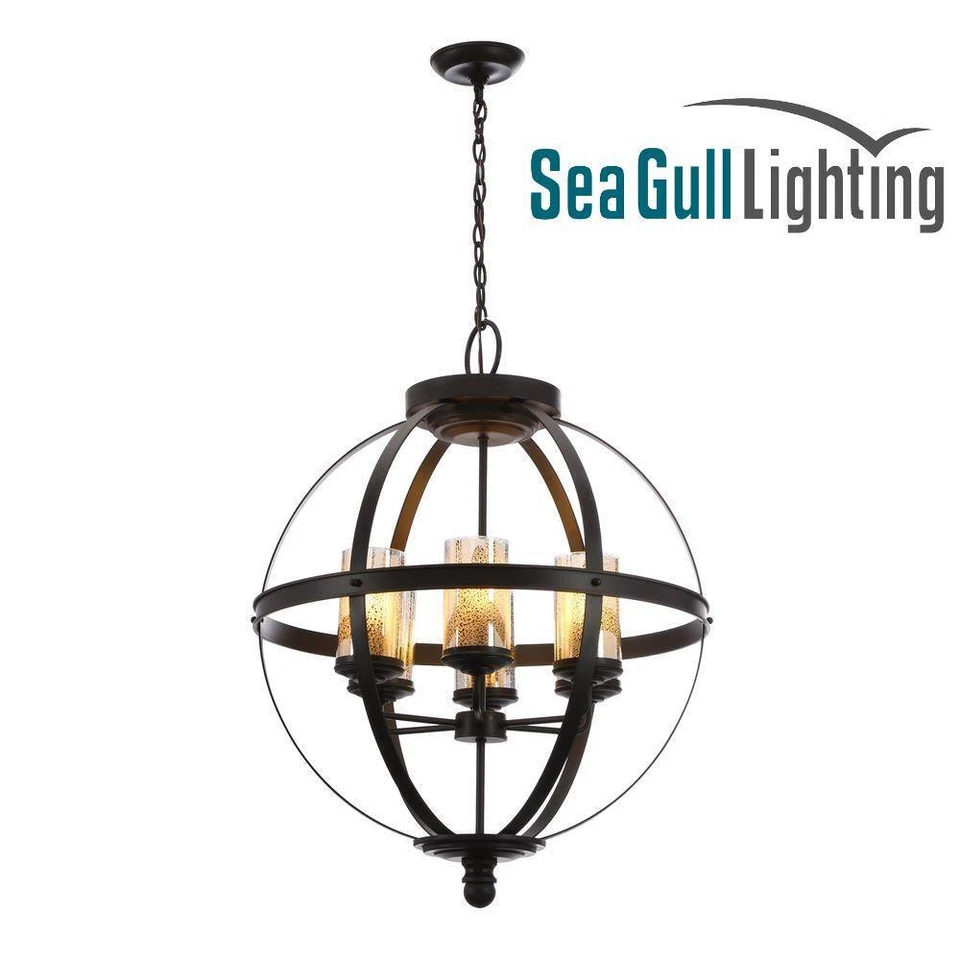 Sea Gull Sfera 24.5" 6 Light Single-Tier Chandelier, Autumn Bronze, 3110406-715 - Image 1 of 1
