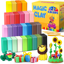Air Dry Clay 27 Colors, Modelling Clay for Kids, DIY Molding Magic Clay for with