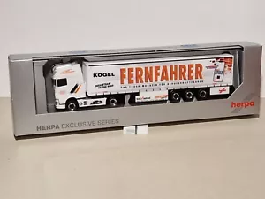 Herpa -- Justen Fernfahrer -- Daf XF 106 Gardinen Planen Sattelzug - Bild 1 von 3