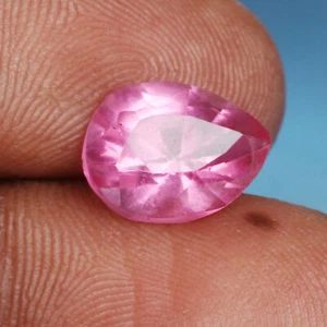 Lab Created Pink Tourmaline Gemstone Bold Pear Cut 5 Carat For Locket - Picture 1 of 5