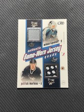 2002-03 PACIFIC HEADS UP MARLEAU/NOLAN/KIPRUSOFF+ GAME-WORN JERSEY QUADS #24