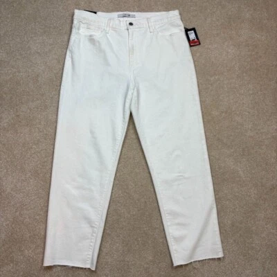 Joe's Jeans High Rise Straight Leg Crop Cut Hem Jeans in White Size 32 NWT - Image 1 of 4