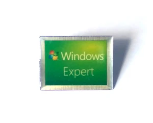 Microsoft Windows 7 Expert Promo Pin Botón Vintage Pinback - Imagen 1 de 1