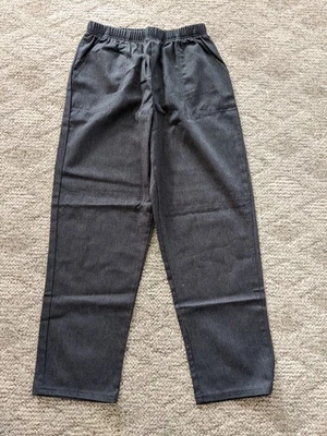 White Stag 12P Petite Pants Charcoal Gray Elastic Waist 2 Pocket pull-on straigh - Image 1 of 3