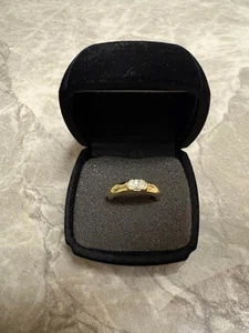 Tiffany & Co Oval Diamond 18k Yellow Gold Ring US6.25 Vintage JP - Picture 1 of 8