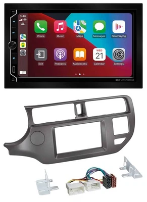 ESX 2DIN DAB USB MP3 Bluetooth Autoradio für Kia Rio UB 11-14 anthrazit - Bild 1 von 4